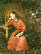Francisco de Zurbaran the girl virgin asleep Sweden oil painting artist